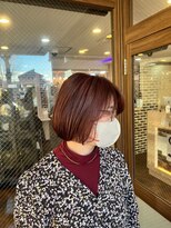 ロク 白楽(rocu)&nbsp;前髪/マチルダボブ/ピンクベージュインナー/グレージュ[白楽駅]