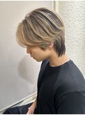 ウルフカット メンズバレイヤージュ