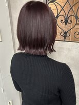 ルノン(LUNON) ボルドーカラー ブリーチなしダブルカラー/ボブ/韓国