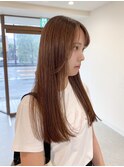 ピンクブラウン/ピンクカラー/ブラウンカラー/ブリーチなし