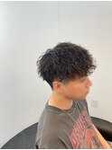 【メンズ】ショートマッシュ×ハードツイストスパイラル