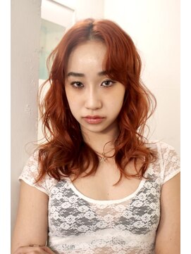 レコ 渋谷(LECO) ケアブリーチハイトーンお洒落ジンジャーディープオレンジカラー