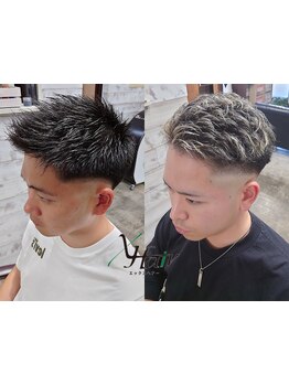 お客様一人ひとりの骨格に合わせたベースカット、毛量、毛流を見極めた毛量調整、質感カットを施します。