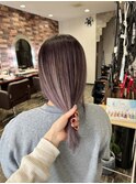 20代30代40代大人かわいいストレート愛されパープルグレージュ