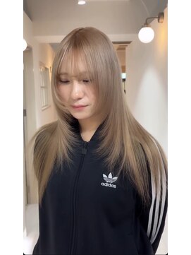 シェーン 仙台駅広瀬通店(schon) 顔周りレイヤー×ベージュ