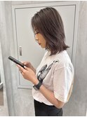 YOKE 大人ボブ切りっぱなしボブ外ハネボブラベンダーアッシュ