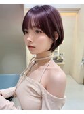大人ショートボブ＃髪質改善＃ボブ＃チェリーブラウン