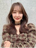 中川智帆/くびれヘア/アプリコットオレンジ/ハイライトカラー/