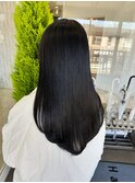 レイヤーカット 黒髪 髪質改善トリートメント