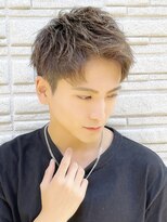 ハレ ヘアサロン(Hale hair salon)&nbsp;Haleブルーブラックニュアンスパーマスパイキーショートバーバー