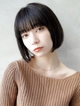 ギークス(GEEKS) 【GEEKS渋谷】黒髪ボブ/顔周りレイヤー/渋谷冬ヘア/レイヤーボブ