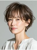 クラゲヘアー/小顔/ココアベージュ/オリーブグレー/川西