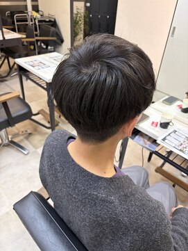 アルメリア 池袋(Arumeria) メンズカットマッシュショート韓国風透明感グレージュアッシュ