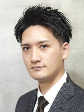 オーシャントーキョー ホワイト 原宿(OCEAN TOKYO WHITE) 黒髪ツーブロックアップバング刈り上げベリーショート短髪