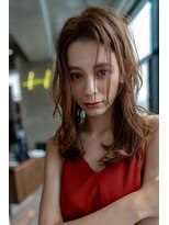 オースティン 門前仲町(AUSTIN)&nbsp;大人かわいい前髪セシルカットココアブラウンフリンジウェーブ