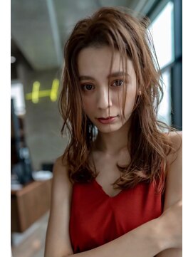 オースティン 門前仲町(AUSTIN) 大人かわいい前髪セシルカットココアブラウンフリンジウェーブ