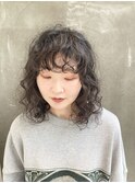 ホットパーマでウェーブスタイル