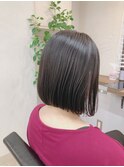 前下がりボブ/髪質改善トリートメント/くせ毛/コスメストレート