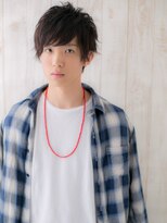 モッズヘアメン 札幌月寒店(mod's hair men) ≪mod's men≫黒髪でキマルこなれ感!くせ毛ショートマッシュb