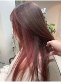 似合わせカット/くびれヘア/デザインカラー/艶ボルドー[横浜駅]