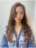 ロングワンカールアレンジレイヤーカット前髪カット