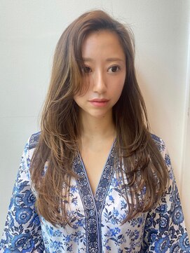 ステア ケース(stair case) ロングワンカールアレンジレイヤーカット前髪カット