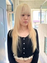ヲタク(wotaku.)&nbsp;ブロンドカラーハイトーンブリーチダブルカラー抜きっぱなし前髪