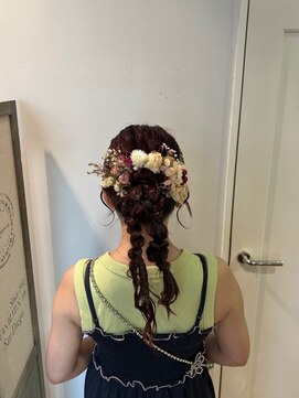 ヘアサロン アウラ(hair salon aura) 参列ヘア、成人式ヘア、ツインアレンジ