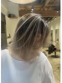 ハイライト　レイヤー ショートヘア　ボブ　くびれレイヤー 