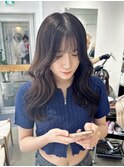 韓国顔周りレイヤーカット/前髪ありイメチェンこなれミディ/新宿
