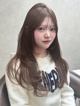 ロンド レア 天神大名店(Lond Le’a) 透明感ワンカラーブラウン韓国レイヤー小顔カット髪質改善大名