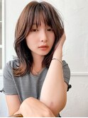 ウザバング×波巻きミディアム×ダークアッシュ/アースカラー