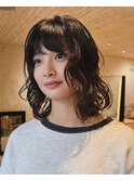 【macana指名】レイヤーパーマ ミディアムパーマ 向ヶ丘遊園