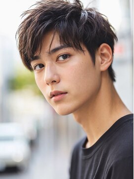 エル 横浜 ウエスト(eL 横浜 west) 韓国マッシュ スペインカール スパイキーショートブルーブラック