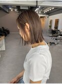 ミルクティーブラウンタッセルボブ