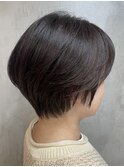 レディースショートくびれショートボブショコラブラウンカラー