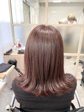 デイジー エマノン 吉祥寺(daisy EMANON) 大人ピンクブラウンワンレンボブ〔白髪ぼかし〕