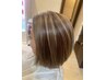 【お顔ケア付き】《シルクハイライトカラー》 +cut+Tr ¥27,500~ エイジング