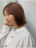 ボブ ぷつっと 顔まわりカット 前髪カット 外はね ストレート