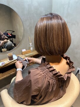 ツヤが際立つ、美髪ボブ☆美髪カラーエステプレミアム