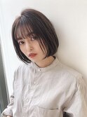 大人可愛いナチュラル小顔ボブデジタルパーマレイヤーボブ