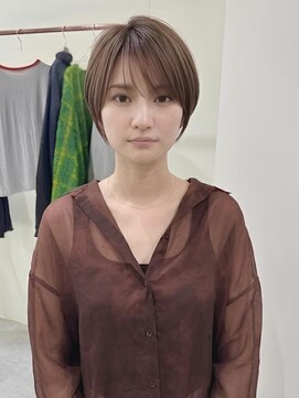 髪質改善縮毛矯正ダブルカラーハイライトショートカット30代40代