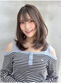 ▼ふんわりハッシュカットレイヤーカットブラウングレージュ