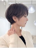 丸みショート/カーテンバング/顔周りカット/ダークブルー☆411