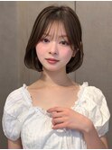 結べるボブヘア韓国ボブレイヤー美髪髪質改善オリーブベージュ