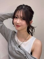 エラン トウキョウ 学芸大学店(elan tokyo)&nbsp;結んでも可愛い顔まわりカット/透明感カラー/ダークブラウン