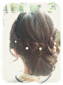amie by afloat 結城未歩のヘアアレンジ☆編み込み×パール