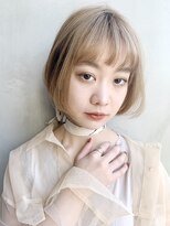 アルバム 銀座(ALBUM GINZA) ナチュラルボブ_外ハネボブアッシュブラウンネオウルフ_27069