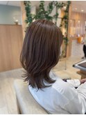 艶髪アッシュベージュ☆くびれミディヘア×20代30代