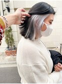 【堀惠洋平】インナーカラー ホワイトシルバー グレー